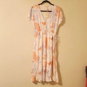 Hem & Thread Midi Dye Dress Size Medium